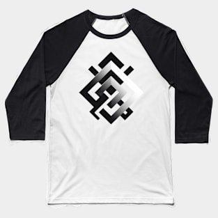 whitegray geometry Baseball T-Shirt